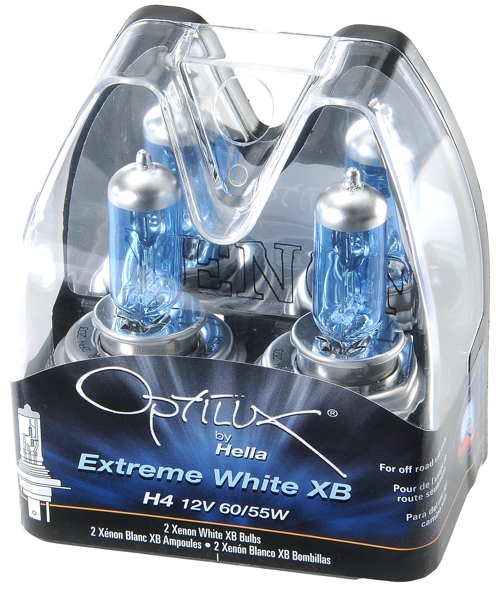  H71071352 Optilux by Extreme White H4/9003 12V 60/55W XB Bulb .