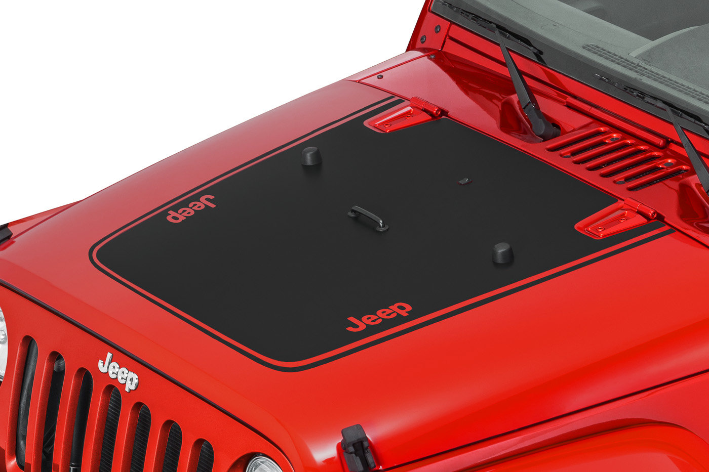 Mopar Hood Decal with Jeep Logo for 07-18 Jeep Wrangler JK | Quadratec