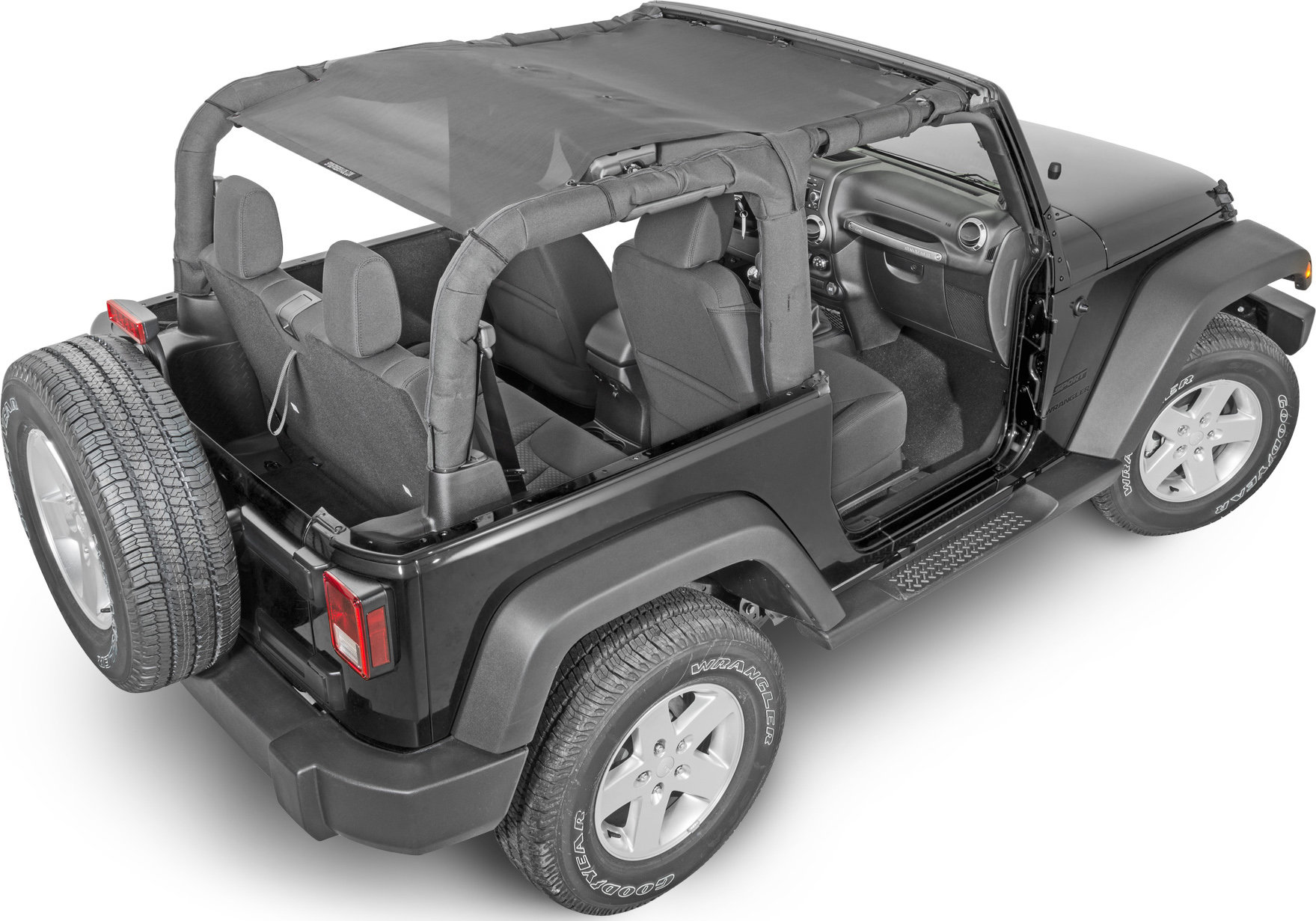 SpiderWebShade SW1 JK-2D Top for 07-18 Jeep Wrangler JK 2 Door | Quadratec