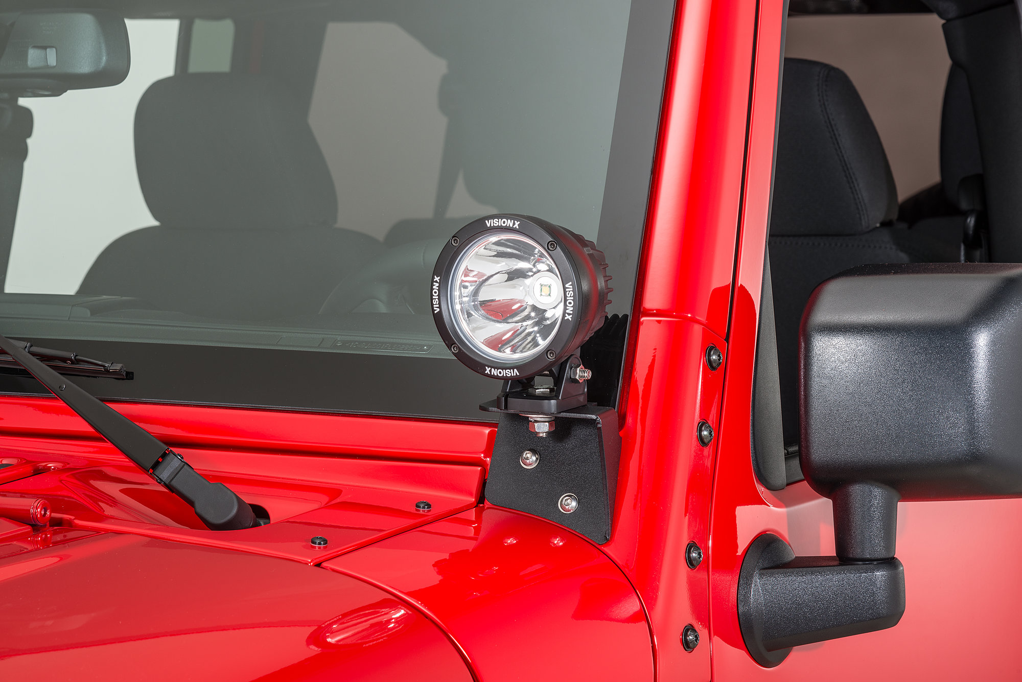 Vision X 9888392 A-Pillar Mounts for 07-18 Jeep Wrangler JK | Quadratec