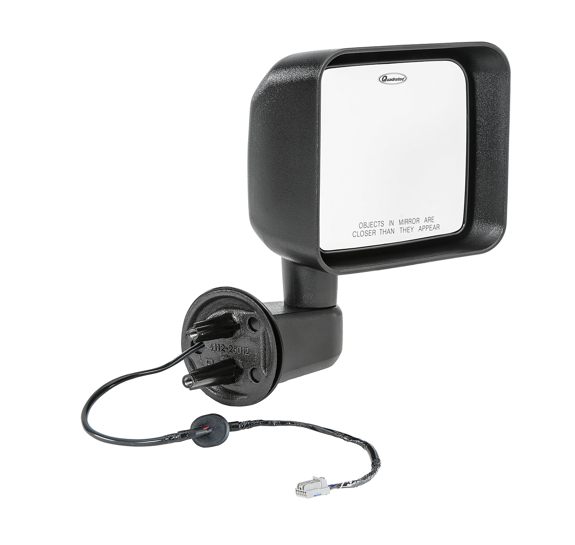 Quadratec Replacement Passenger Side Power Mirror in Black for 1118