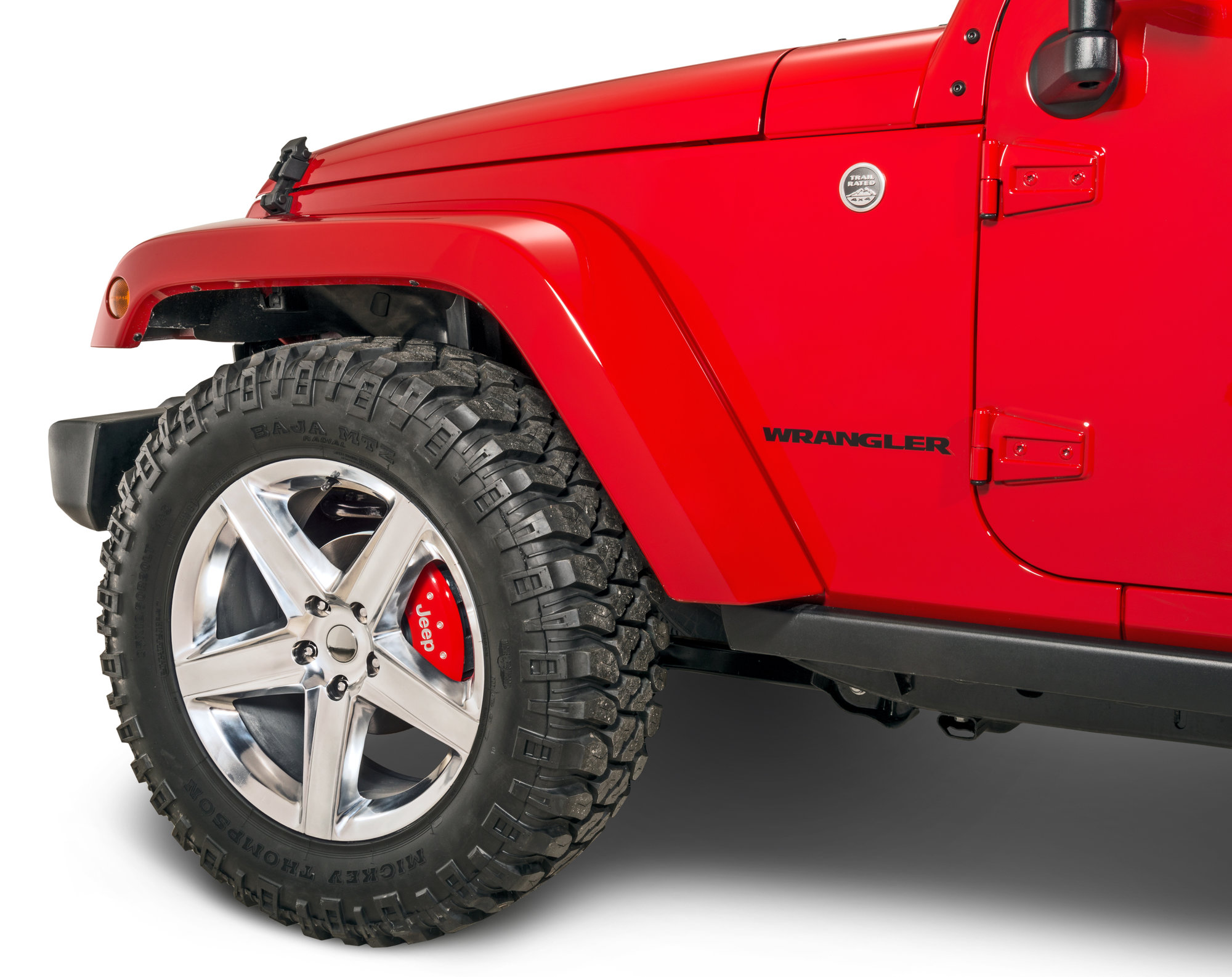 MGP Caliper Covers Jeep Logo Brake Caliper Covers for 07-18 Jeep Wrangler JK  | Quadratec