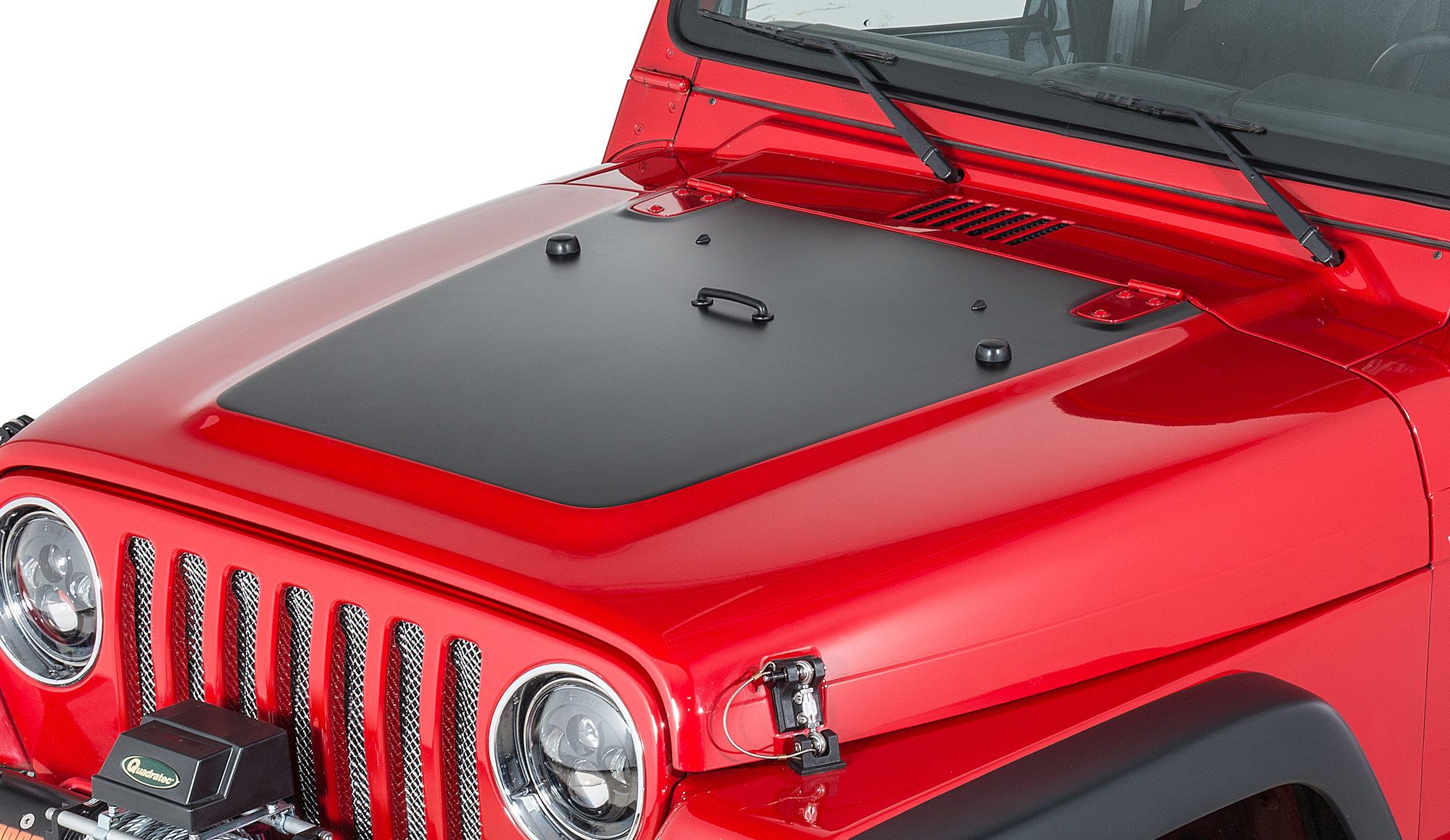 Quadratec Premium Vinyl Hood Blackout Decal for 97-06 Jeep Wrangler TJ &  Unlimited | Quadratec