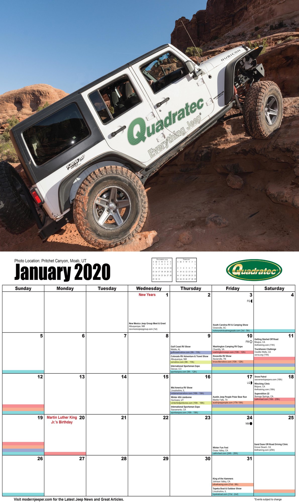 Quadratec 2020 OffRoad Event Calendar Quadratec
