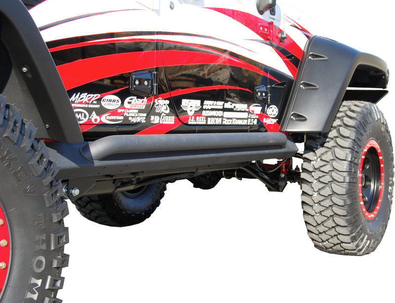 Off Camber Fabrications 130714LX JK Rock Rails LINEX Coated for 0718 Jeep Wrangler Unlimited