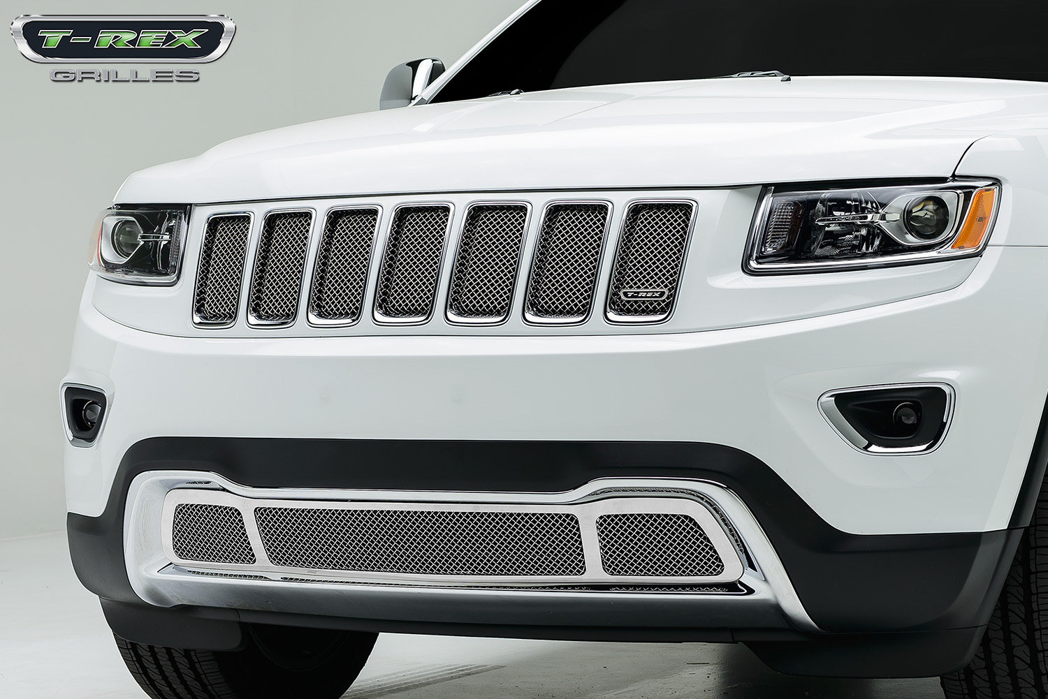 t rex 44488 sport series formed chrome mesh grille for 2014 jeep