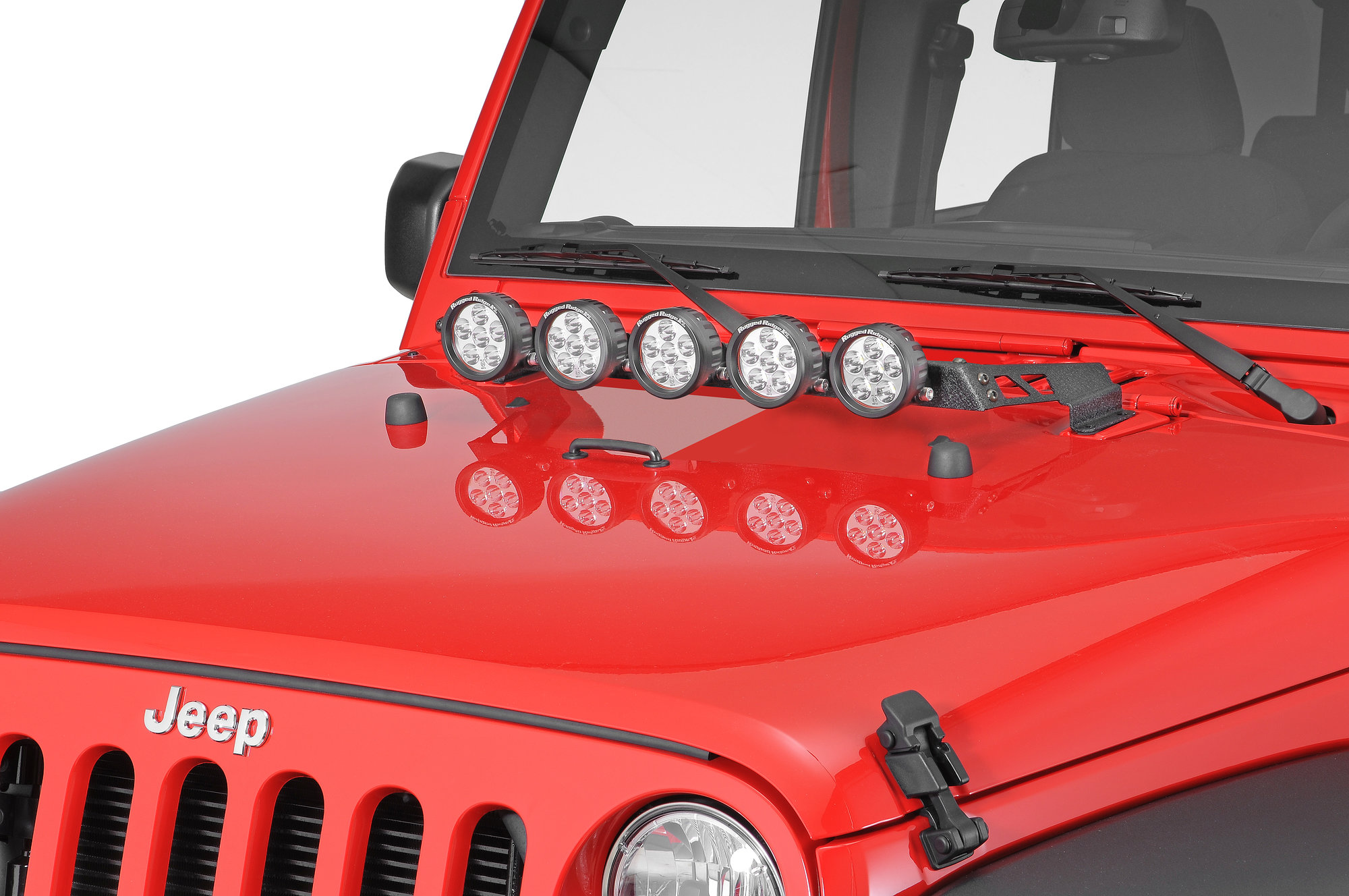 Rugged Ridge Hood Mount Light Bar for 07-18 Jeep Wrangler JK | Quadratec