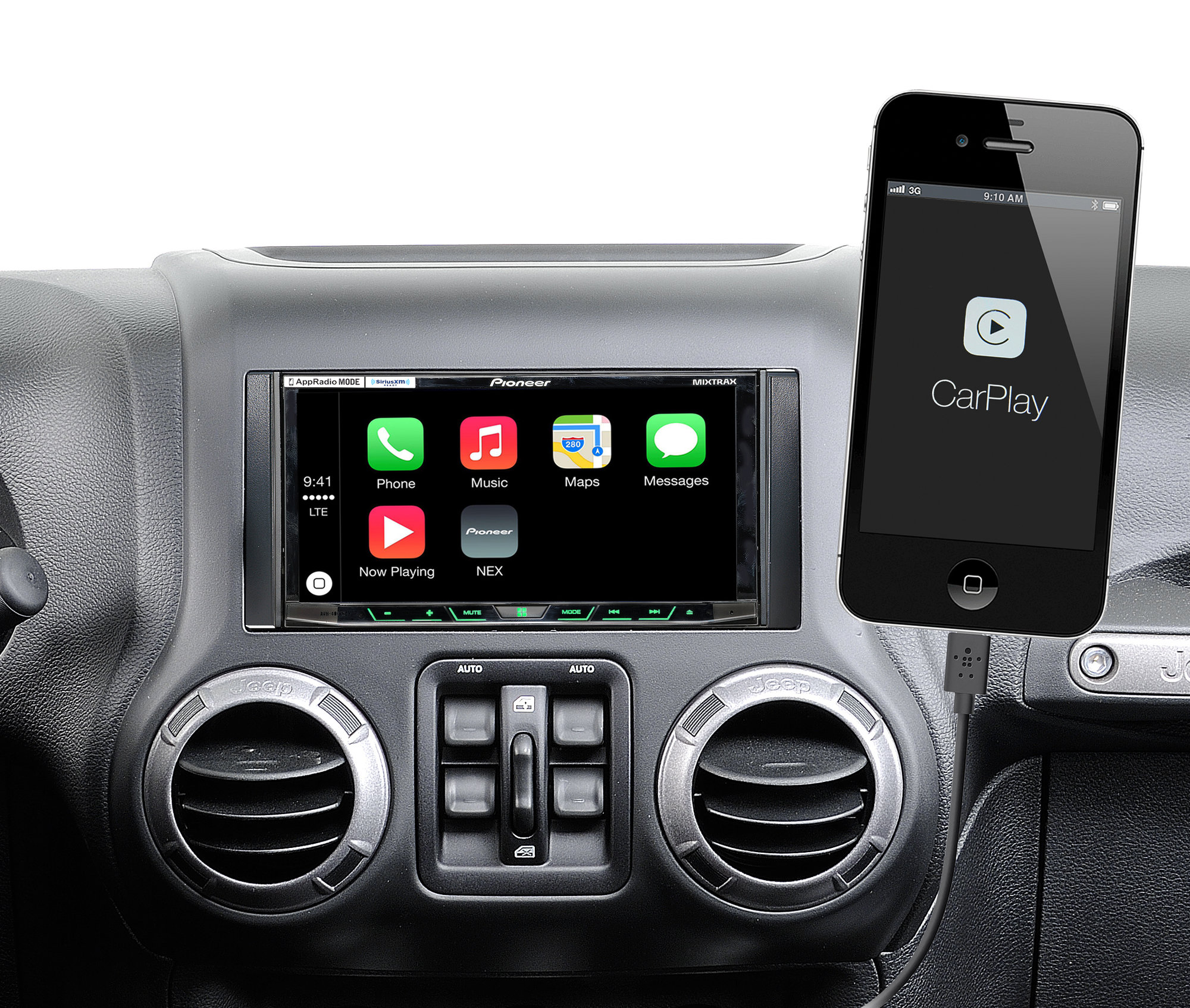 Pioneer AVH4000NEX Mulitmedia DVD Receiver for Apple CarPlay Quadratec