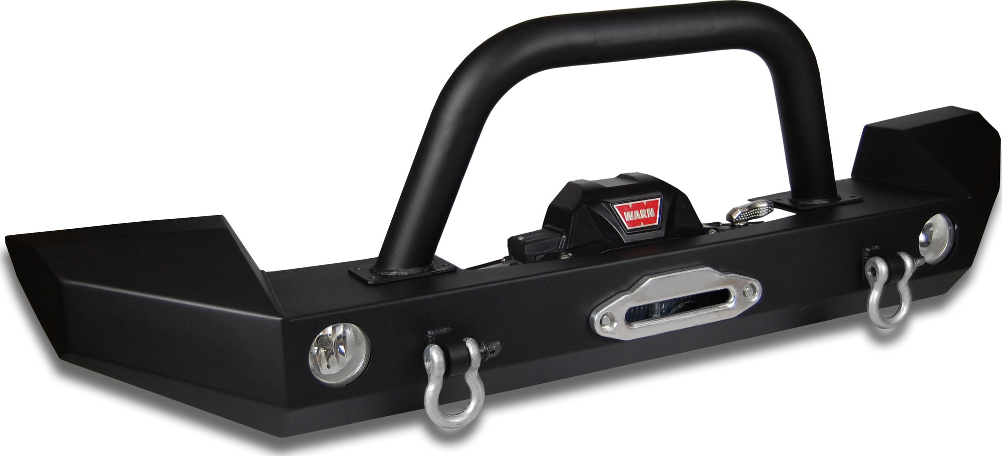 Warrior Products 12108 2205 07 Front FullWidth Winch Bumper with Brush
