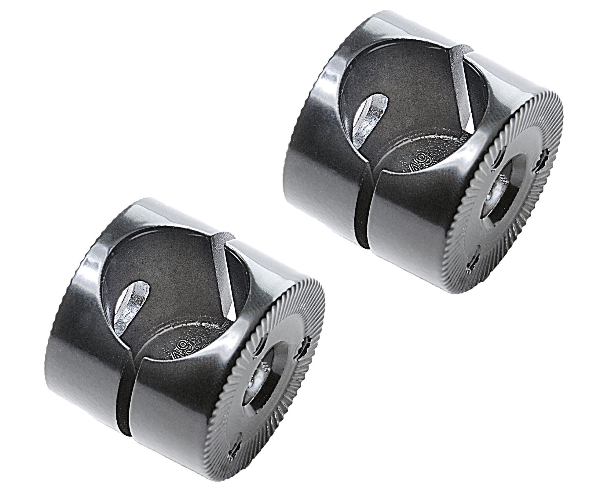 Quadratec Aluminum Mirror Bushings in Black for 7686 Jeep CJ5, CJ7 & CJ8 Scrambler Quadratec