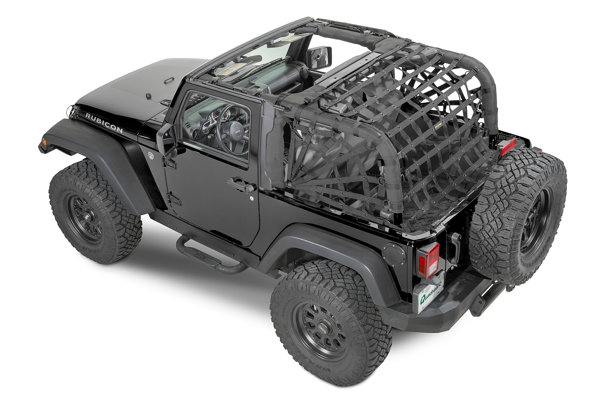 Dirtydog 4X4 Rear Spider Netting for 07-18 Jeep Wrangler JK 2 Door |  Quadratec