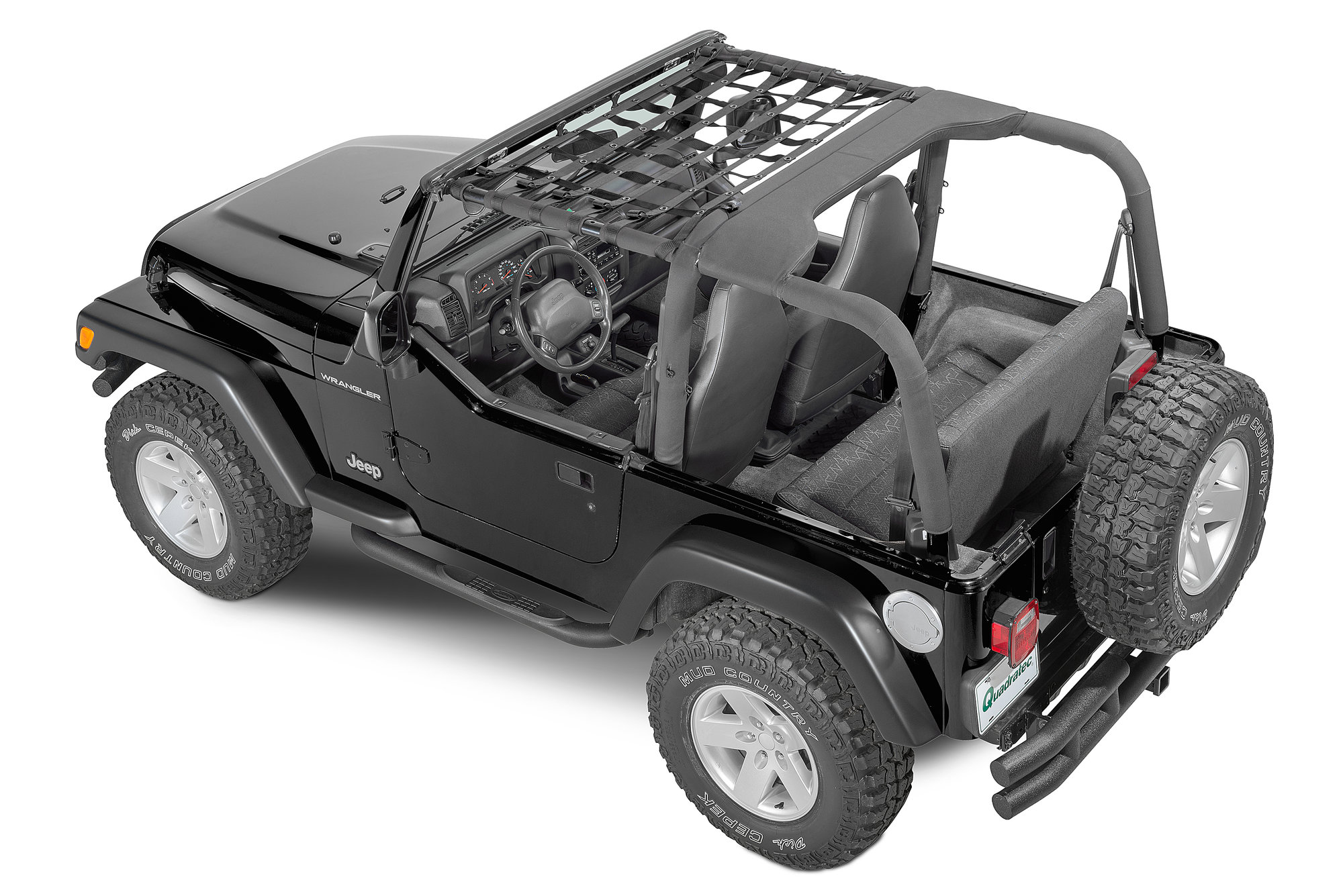 Dirtydog 4X4 Front Netting for 97-06 Jeep Wrangler TJ & Unlimited |  Quadratec
