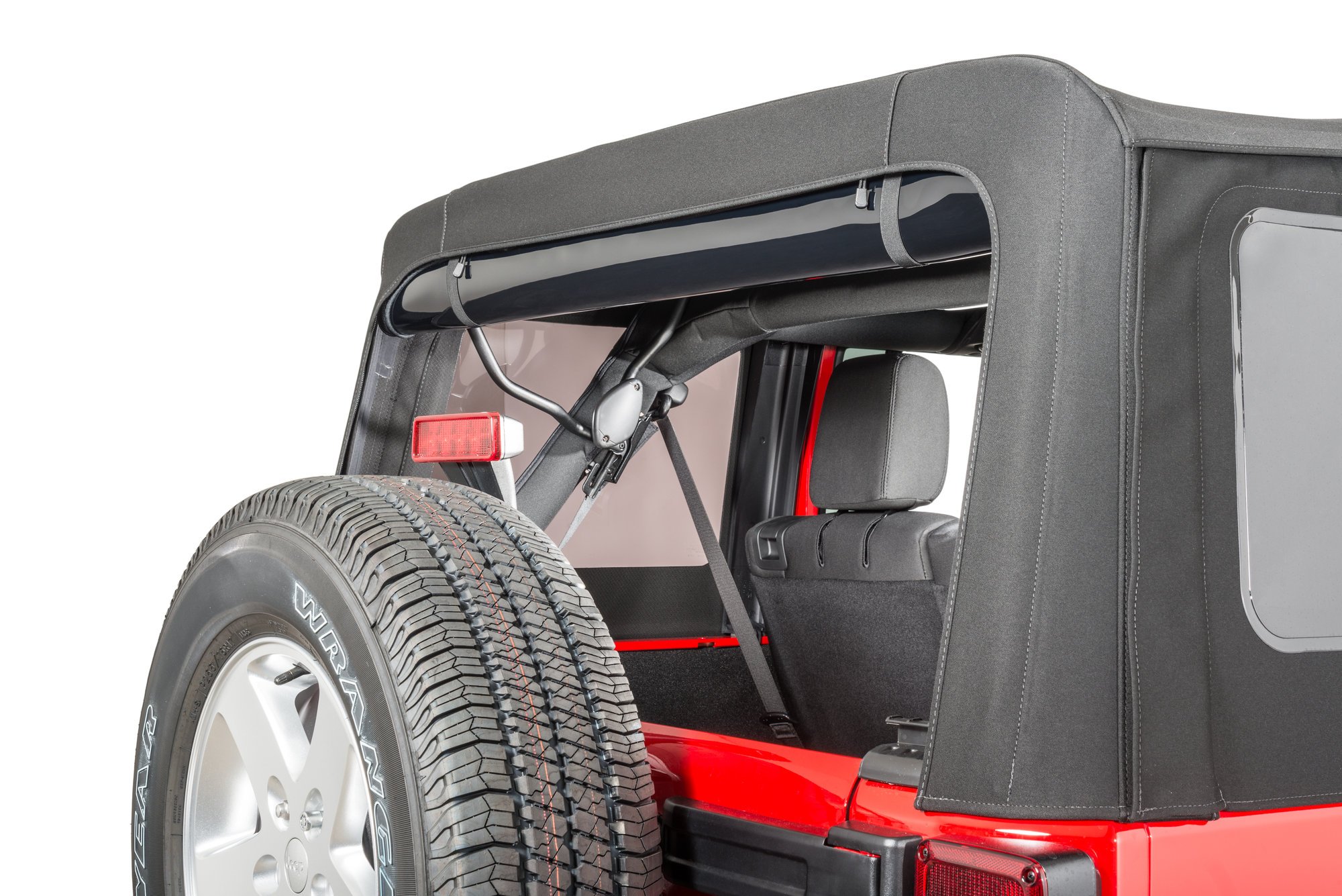 Quadratec Rear Window Roll Up Straps and Soft Top Tie Down Kit for 07-18 Jeep  Wrangler JK | Quadratec