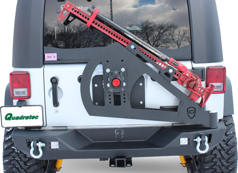 JCR Offroad Shield Rear Bumper Tire Carrier HiLift Mount for 0718