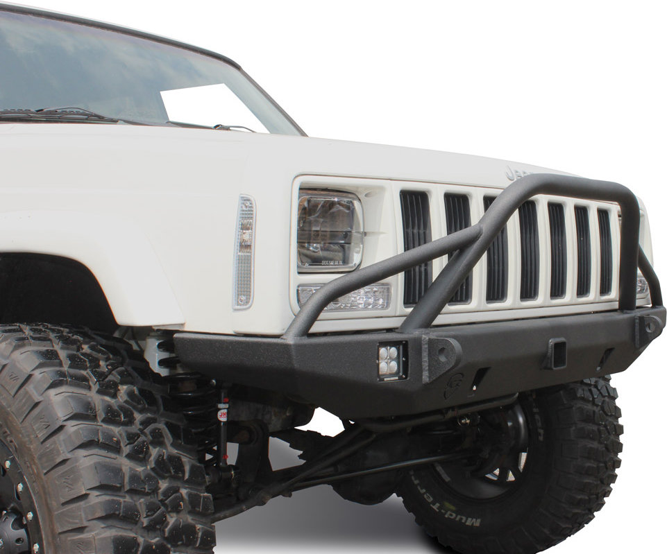 JCR Offroad Defender Front Bumper with 2" Receiver for 8401 Jeep