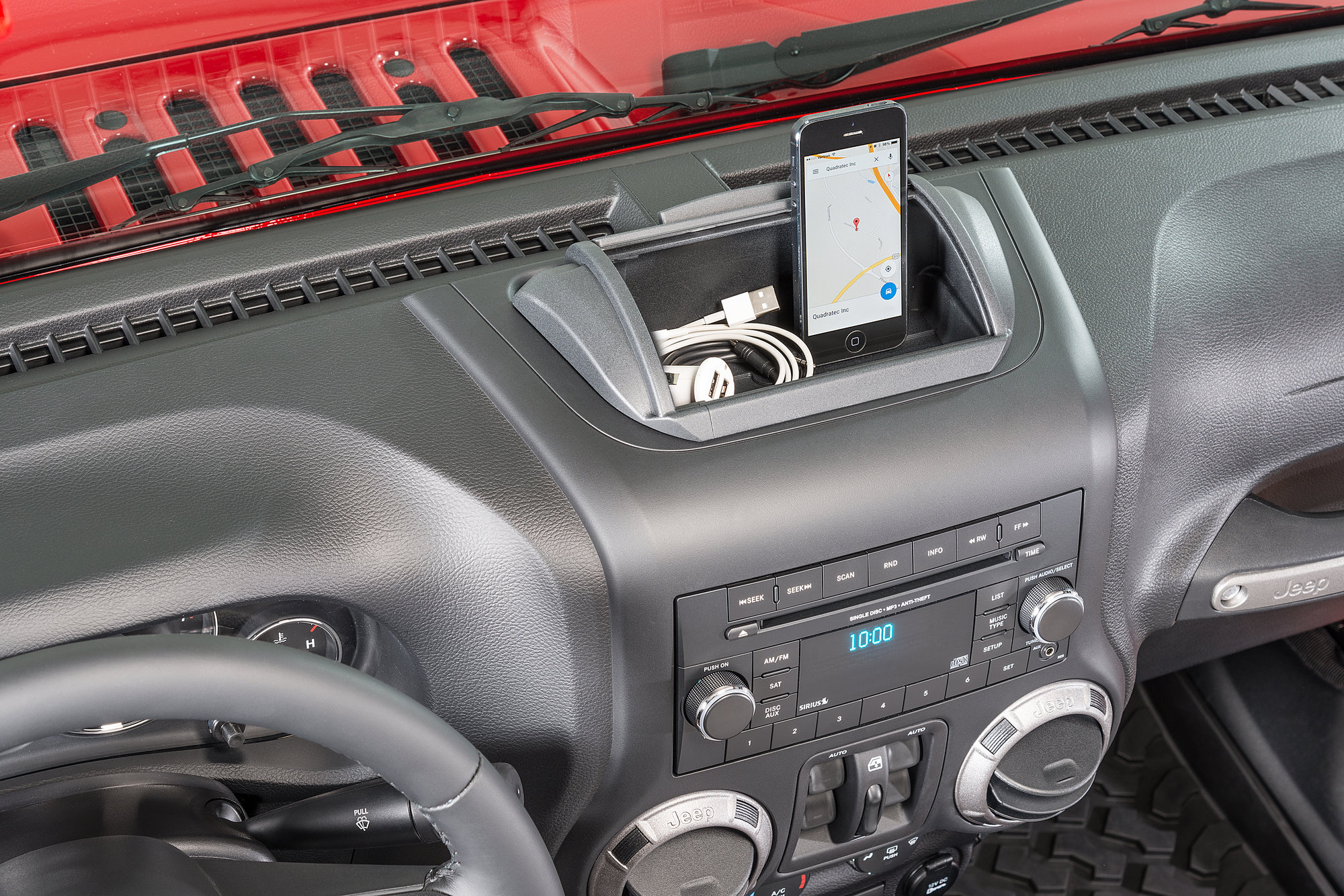 Vertically Driven Products 31800 Roll Top Dash Storage Console for 11-18 Jeep  Wrangler JK | Quadratec