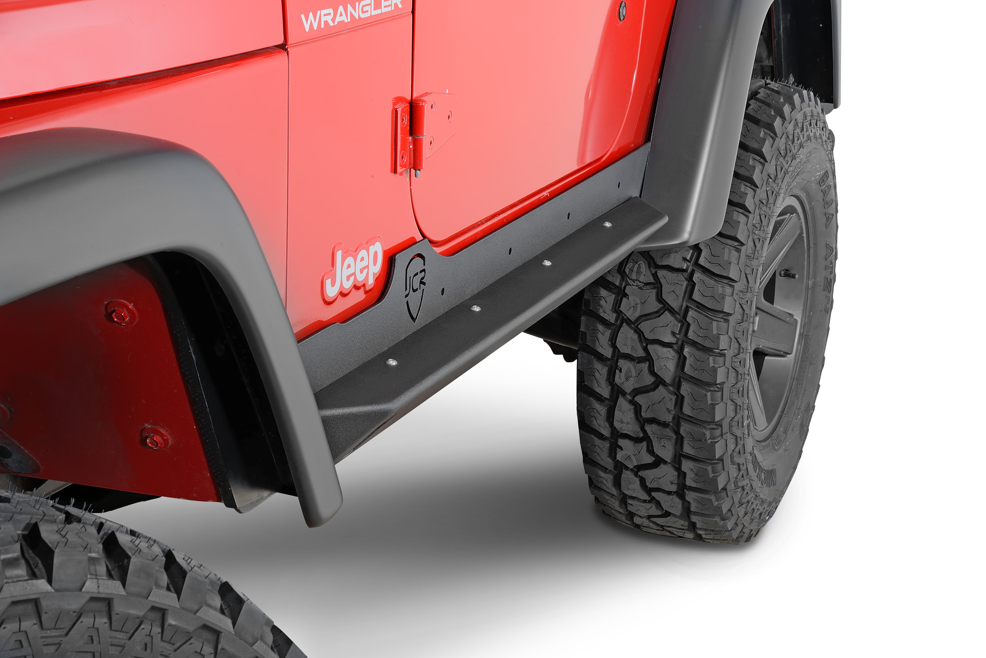 JCR Offroad SWBSLCRTJPC Crusader Rock Sliders for 97-06 Jeep Wrangler TJ |  Quadratec