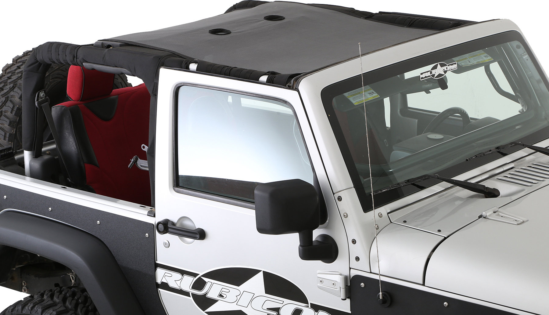 Smittybilt 95100 Cloak Extended Mesh Top for 07-18 Jeep Wrangler JK 2 Door  | Quadratec