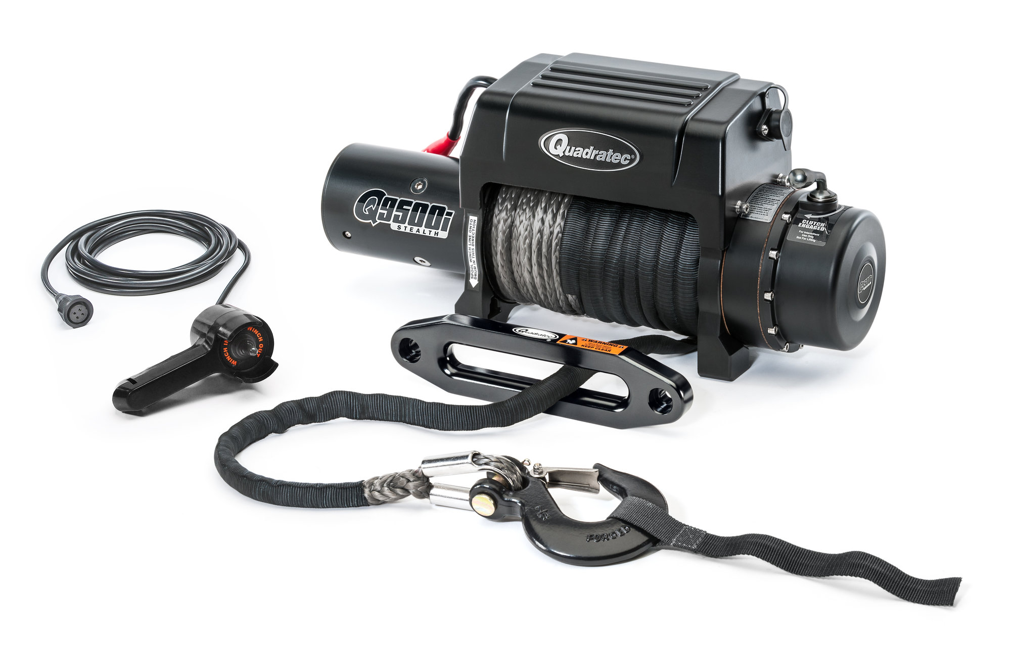 Quadratec Q9500is Stealth Winch with Dyneema Synthetic Rope Quadratec