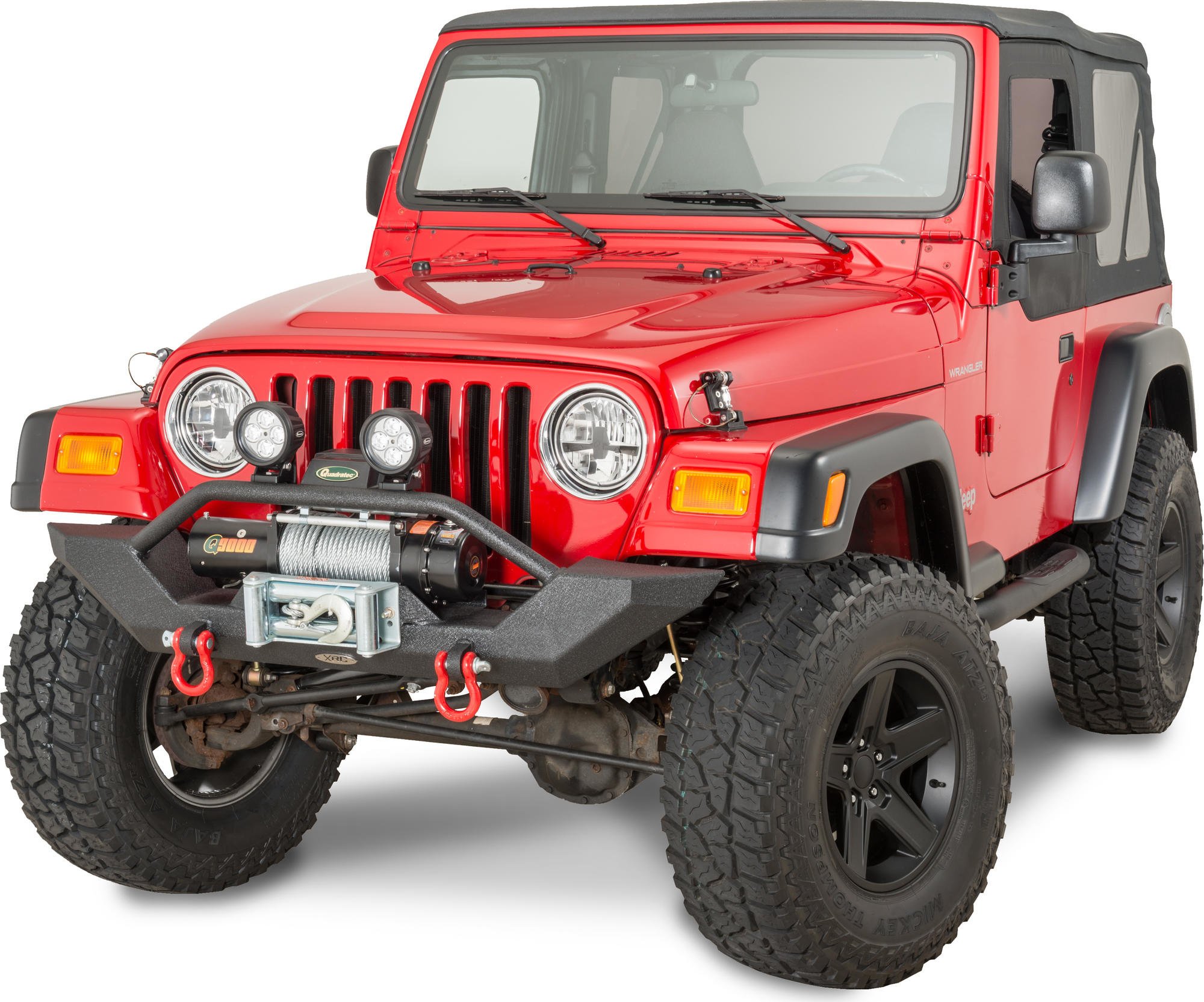 Smittybilt Front XRC Bumper in Textured Black for 87-06 Jeep Wrangler YJ, TJ  & Unlimited | Quadratec