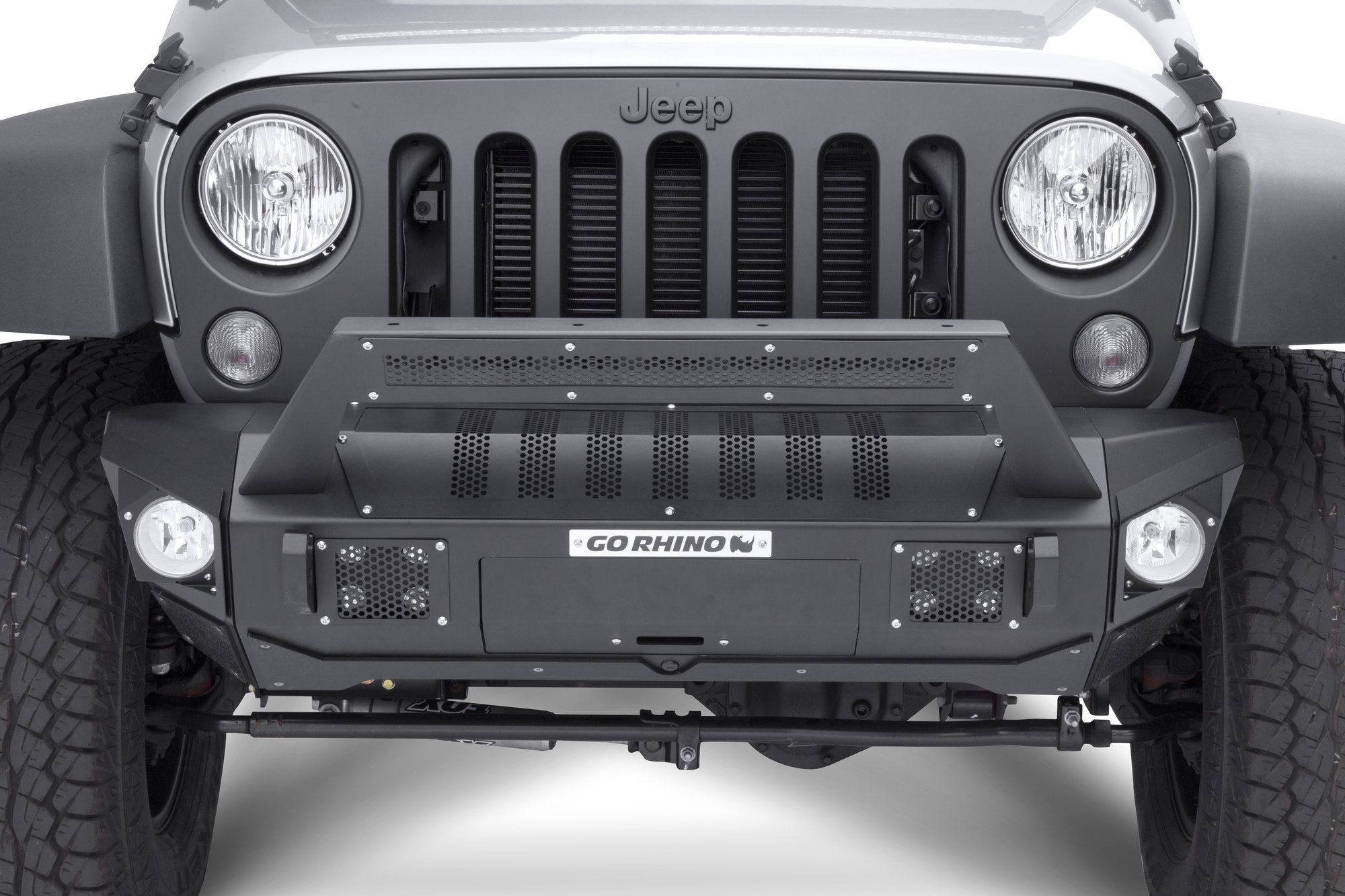 Jeep Wrangler Jk Front Bumper >> Go Rhino 230110102T Front Bumper with Stubby End Caps and Roadline Light Mount Bar for 07-18 ... Jeep Wrangler Jk Front Bumper >> Go Rhino 230110102T Front Bumper with Stubby End Caps and Roadline Light Mount Bar for 07-18 ...