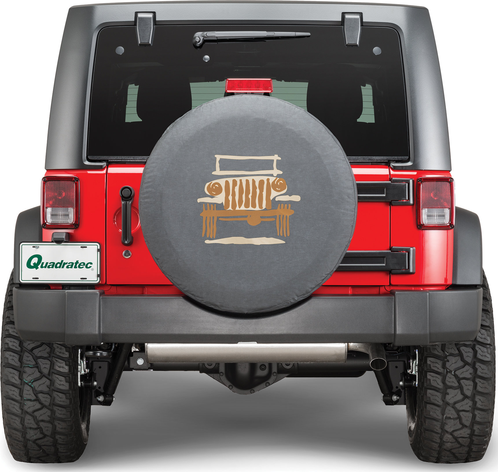 Genuine Jeep Accessories 82207955AC Cloth Spare Tire Cover with Black Jeep Logo
