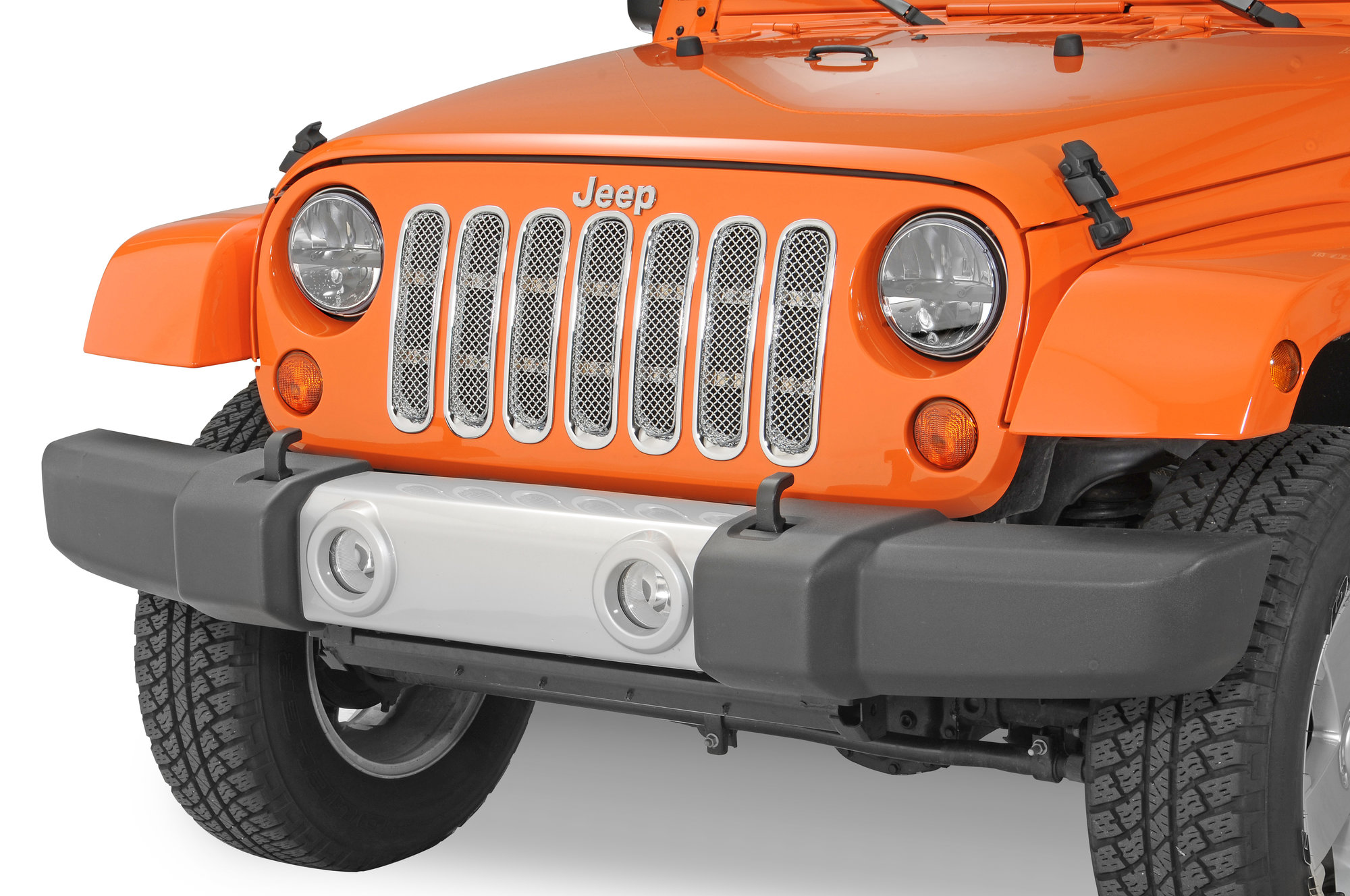 Rugged Ridge EZ Install Wire Mesh Grill Inserts with Headlight Trim for