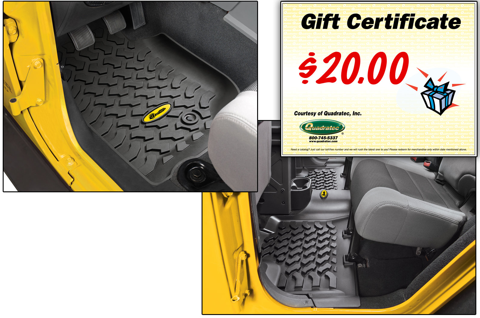 Bestop Front & Rear Floor Liners for 0716 Jeep Wrangler Unlimited JK 4