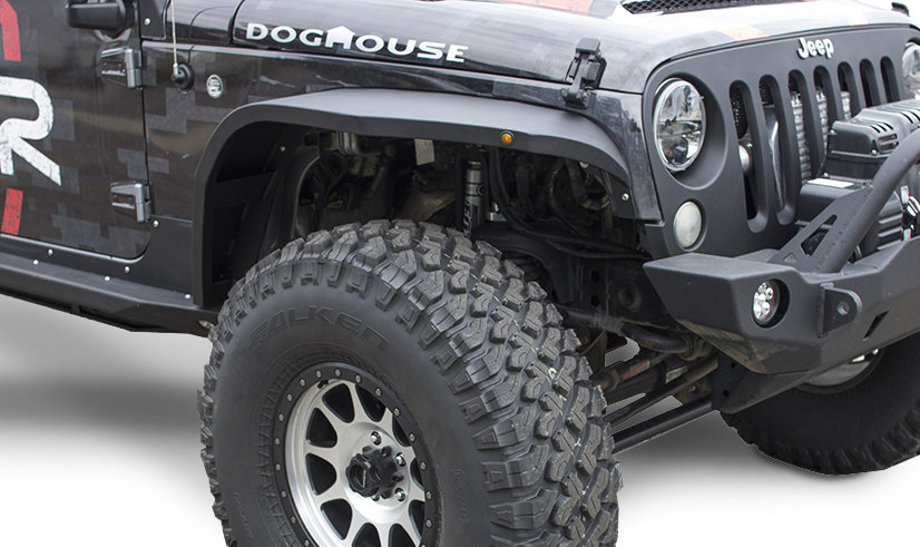 Jcr Offroad Jkfx V Bare Vanguard Front Full Width Fender Flares In Bare