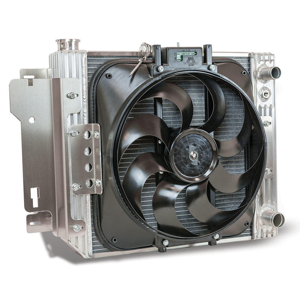 Flexalite 51187LS Aluminum Radiator with Electric Fan for 8706 Jeep