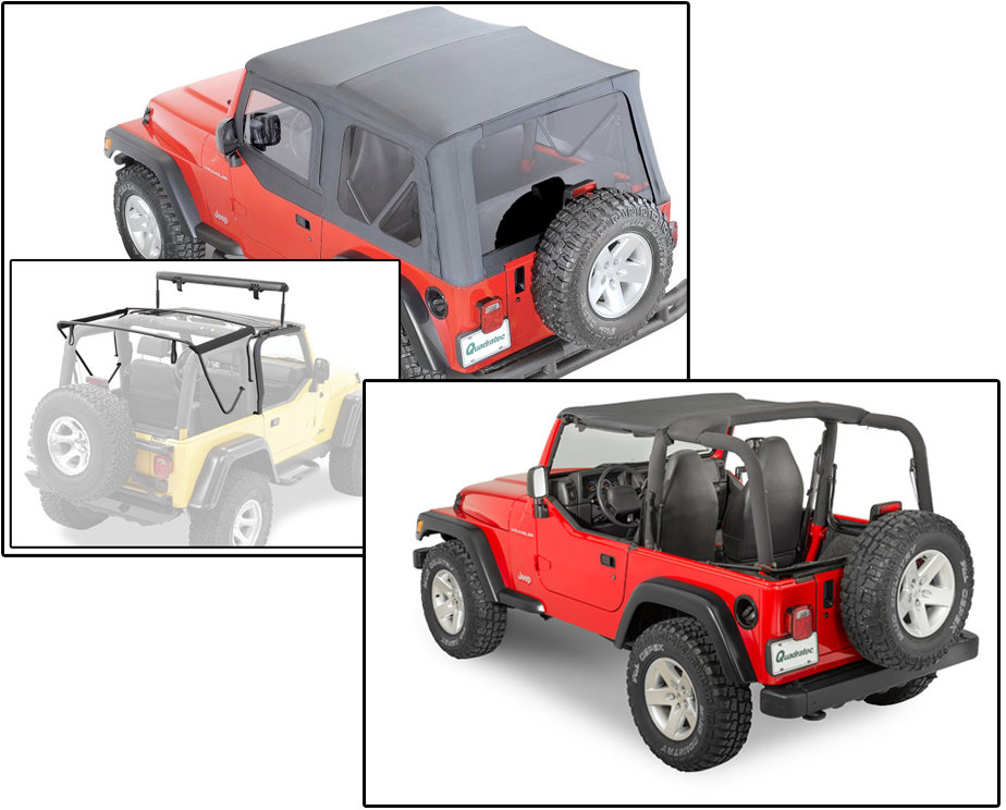 QuadraTop Complete Premium Sailcloth Top with Upper Doors & Bimini Top