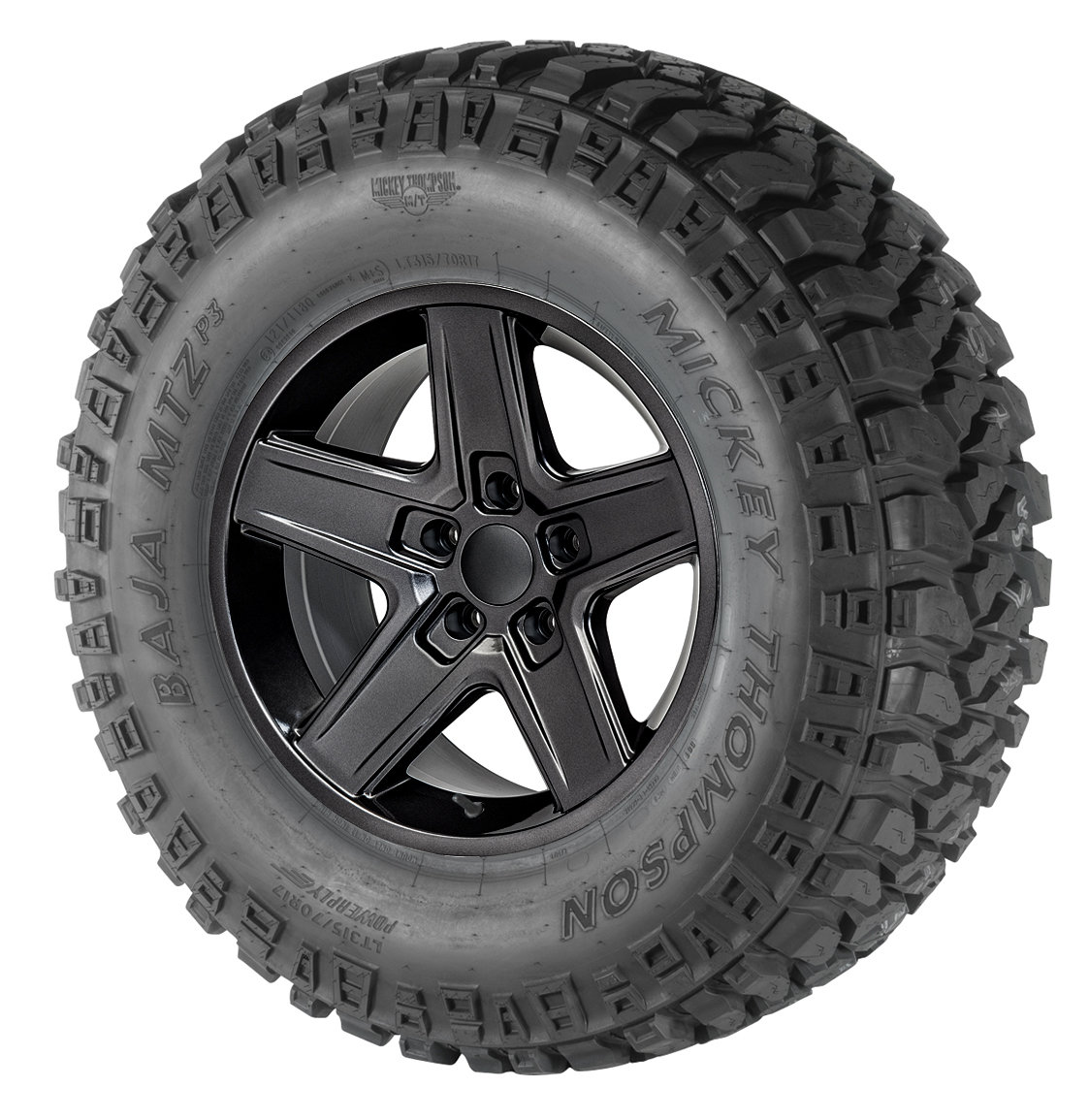 Quadratec 16X8 Rubicon Xtreme Wheel on 32.80x11.22R16 (285/75R16) Mickey Thompson Baja MTZ Tire