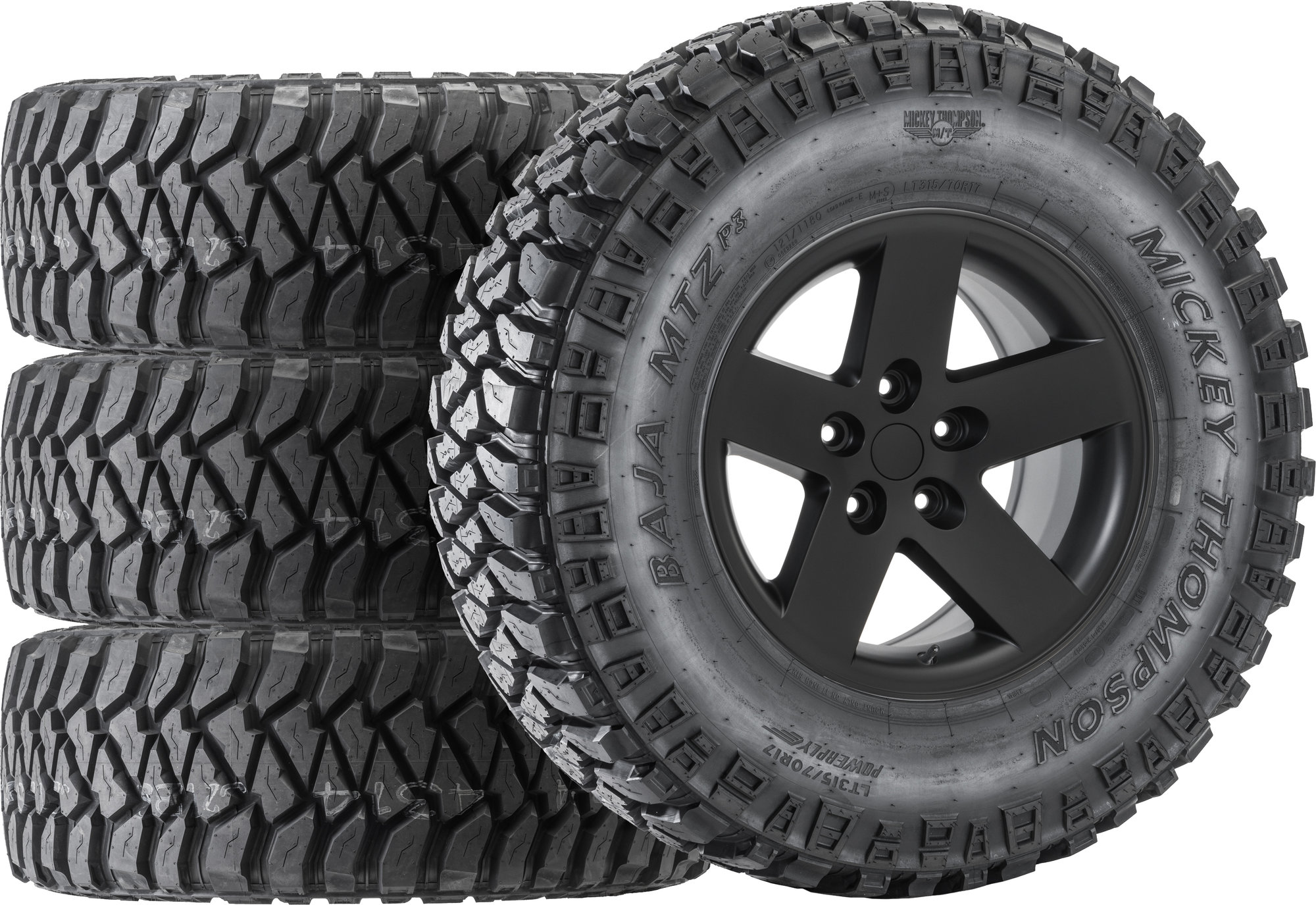 Quadratec 17x9 Moab Wheel on 32.70x11.22R17 (285/70R17) Mickey Thompson MTZP3 Tire Qty 4 for 07