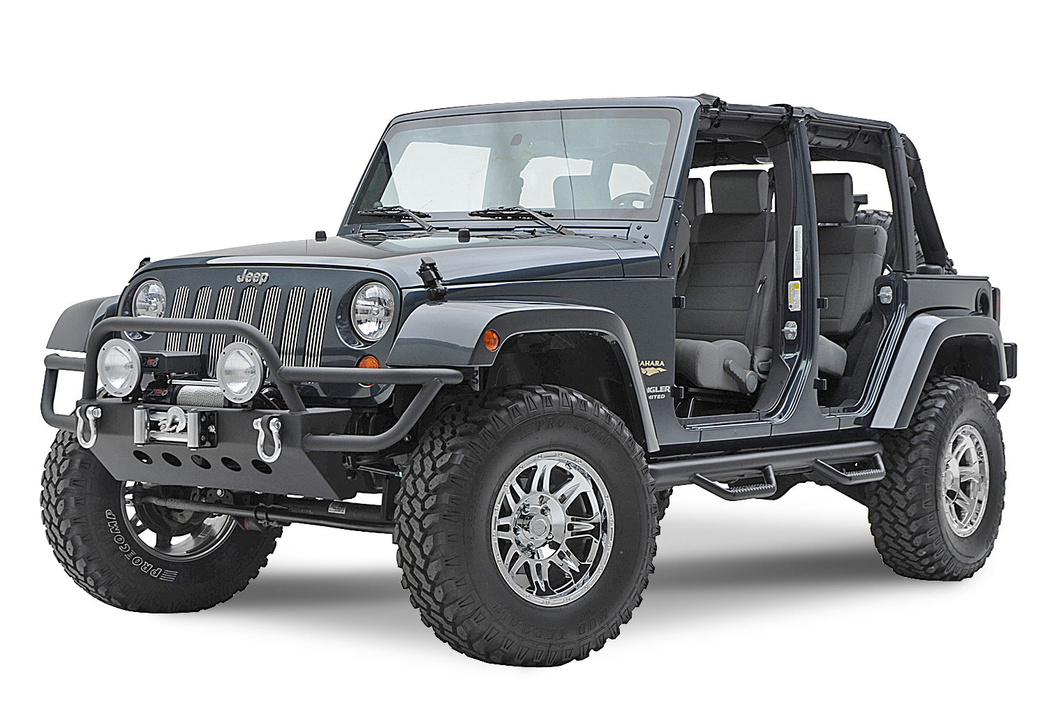 Smittybilt J0746 SMI Nerf Step Side Bars in Textured Black for 0711