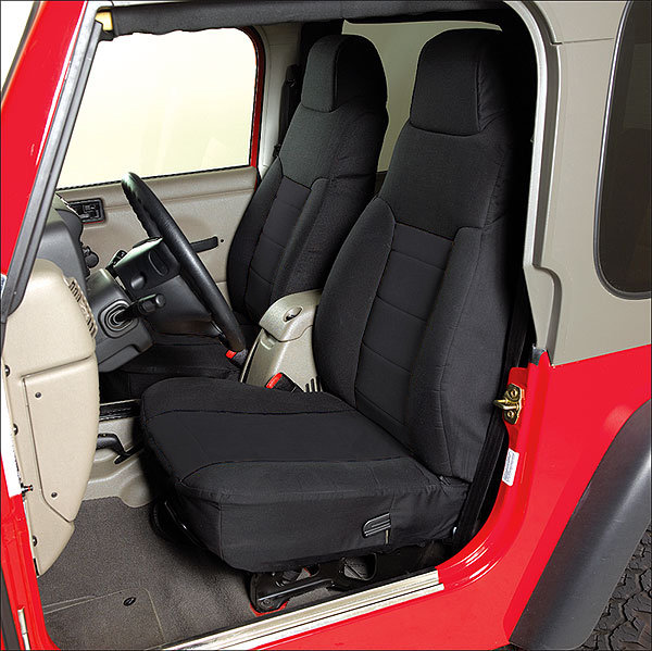 Rugged Ridge Fabric Custom-Fit Front Seat Covers for 03-06 Jeep Wrangler TJ  & Unlimited | Quadratec