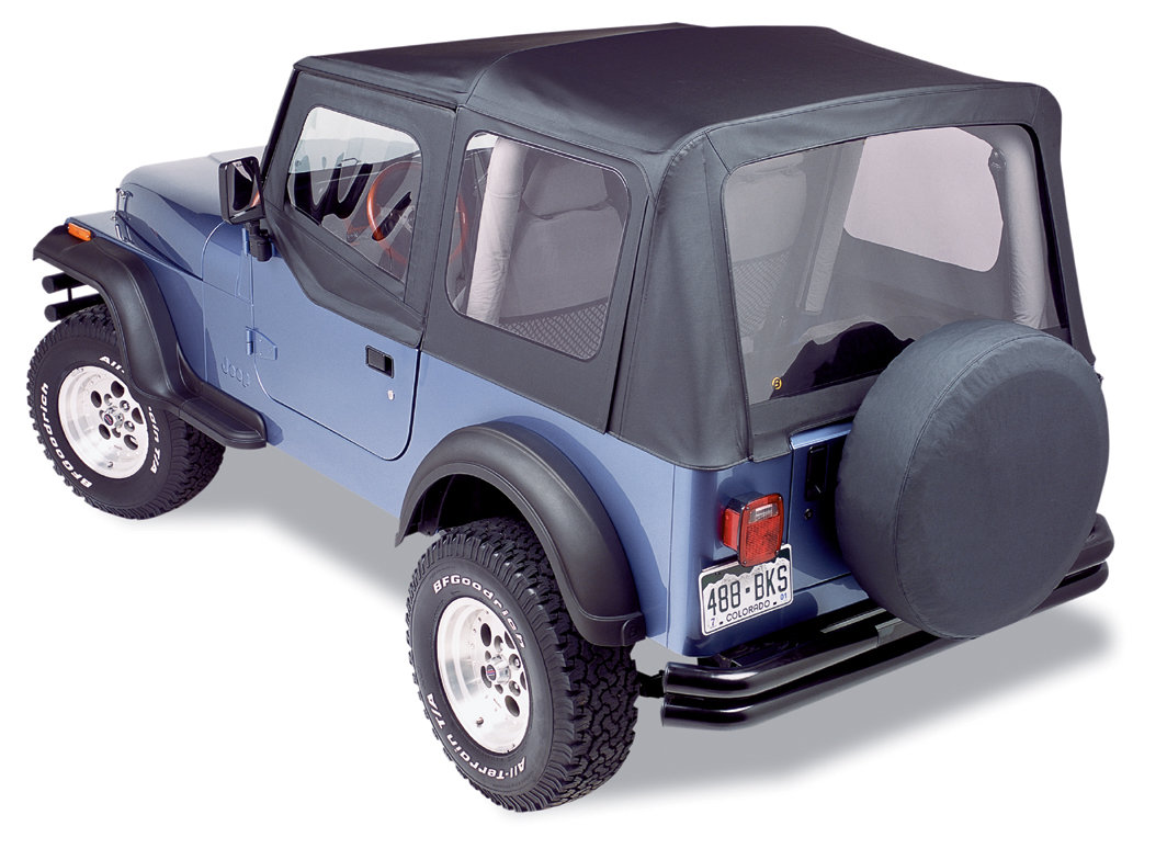 Bestop Sailcloth Replace-a-top Soft Top with Half Door Skins for 88-95 Jeep  Wrangler YJ | Quadratec