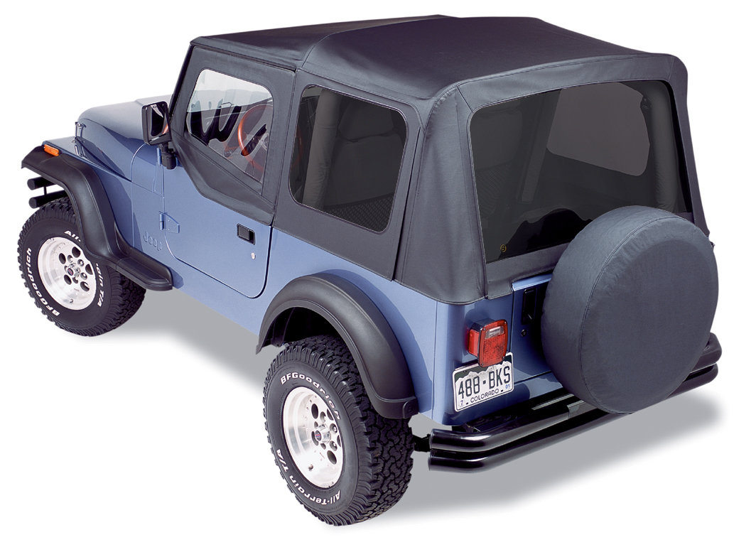 Bestop Sailcloth Replace-a-top Soft Top with Half Door Skins & Tinted  Windows for 88-95 Jeep Wrangler YJ | Quadratec