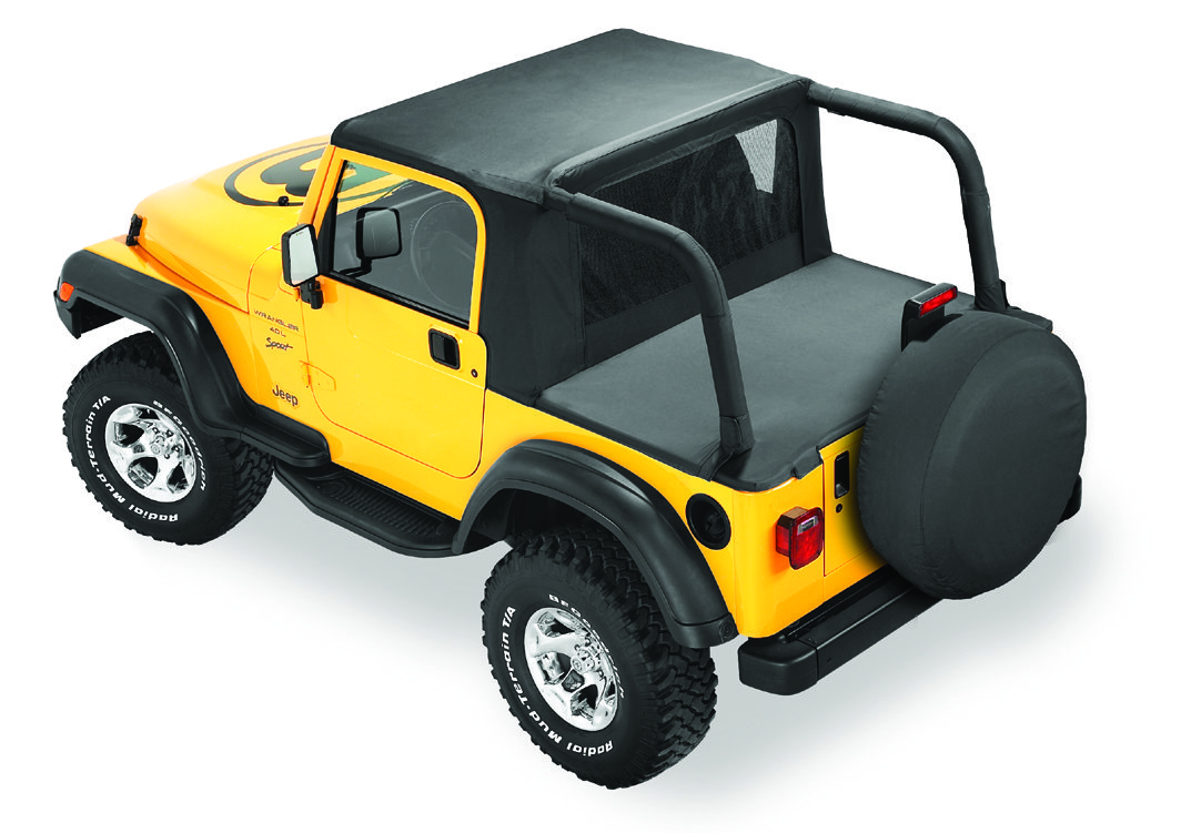 Bestop 53809-15 Halftop in Black Denim for 97-02 Jeep Wrangler TJ with  Factory Soft Top Hardware | Quadratec