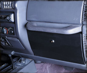 Smittybilt 812201 Vaulted Glove Box in Black for 97-06 Jeep Wrangler TJ &  Unlimited | Quadratec