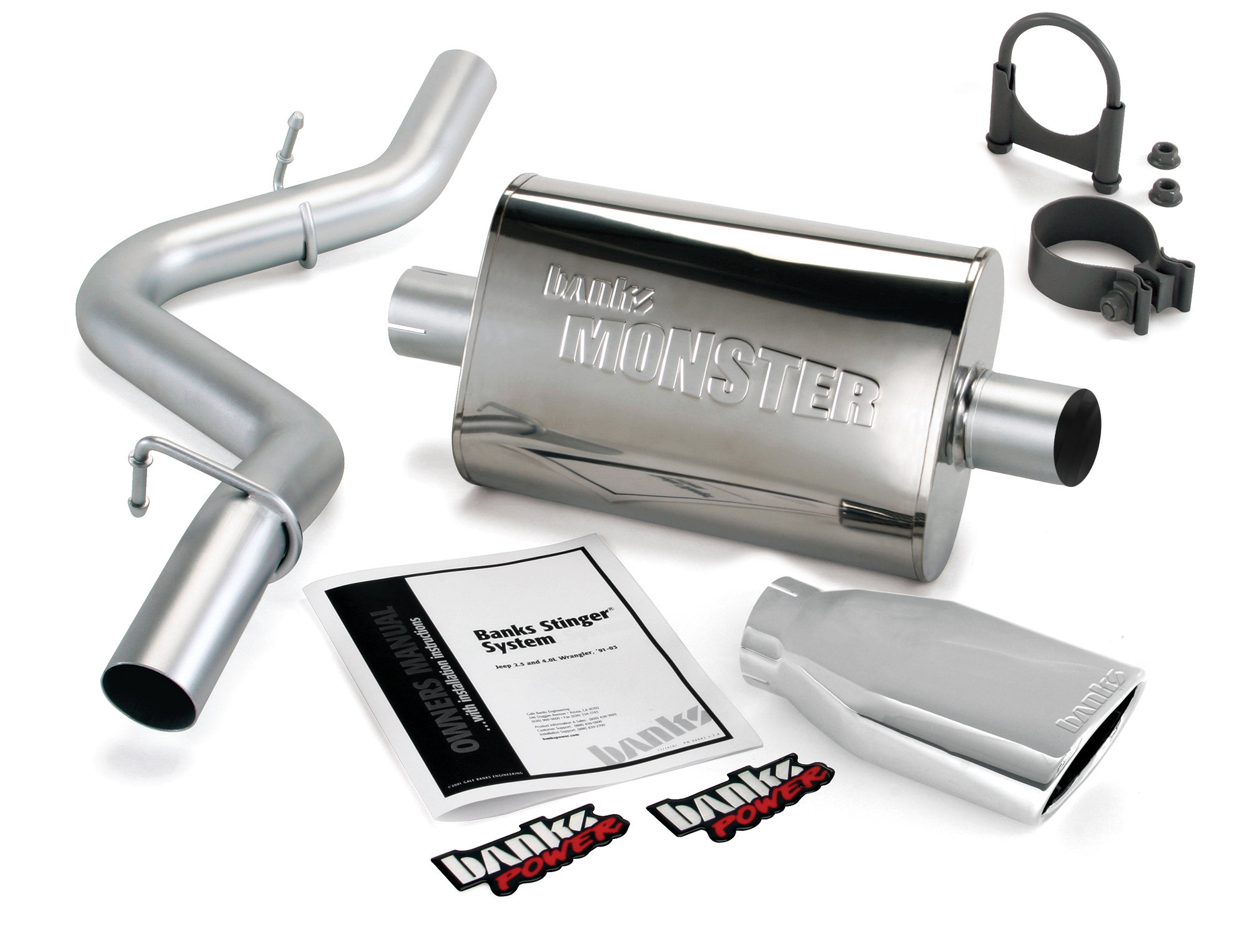 Banks Power Monster Exhaust for 91-95 Jeep Wrangler YJ with  | Quadratec