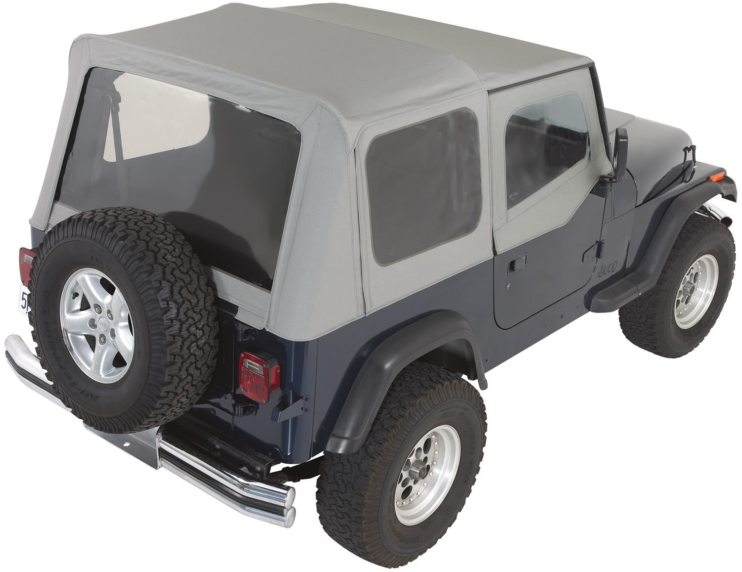 Rampage Products Complete Soft Top Kit with Upper Doors for 88-95 Jeep  Wrangler YJ | Quadratec