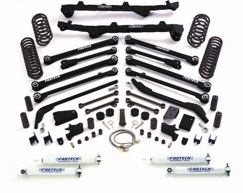 Fabtech 6" Long Arm Suspension Lift Kit for 0406 Jeep Wrangler TJ