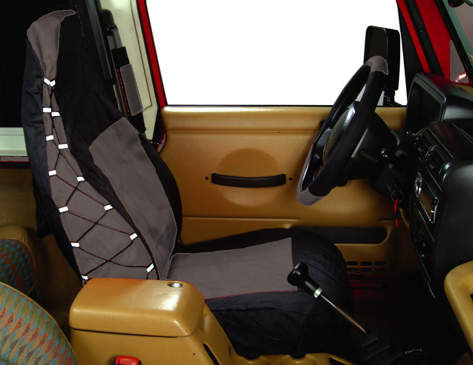 Rampage Products Polycanvas Front Seat Covers for 87-02 Jeep Wrangler YJ &  TJ | Quadratec