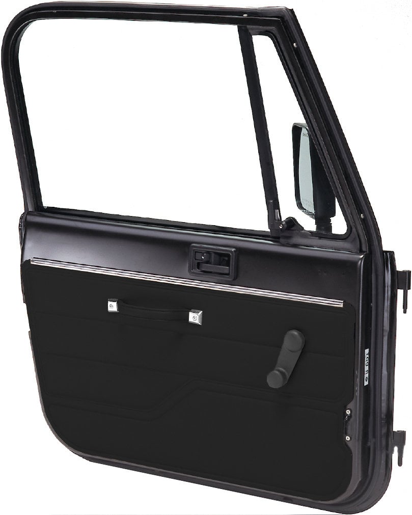 Seatz Manufacturing 78680L-20V Interior Door Panel in Cinder for 82-95 Jeep  CJ & Wrangler YJ Driver Side Full Steel Door | Quadratec