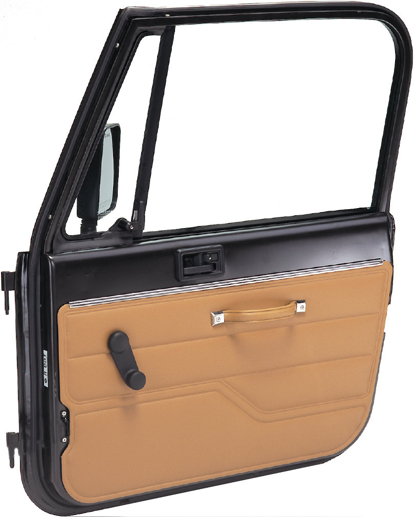 Seatz Manufacturing 78680R-43V Passenger Side Interior Door Panel in Spice  for 82-95 Jeep CJ & Wrangler YJ with Full Steel Doors | Quadratec