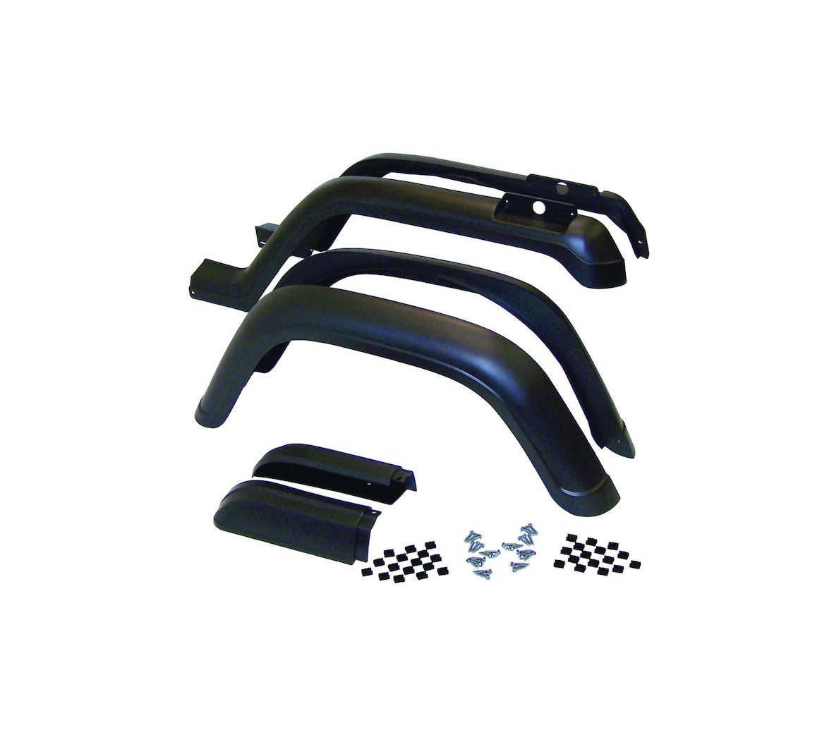 Crown Automotive 5AHK-6 6 Piece Fender Flare Kit for 87-95 Jeep Wrangler YJ  | Quadratec