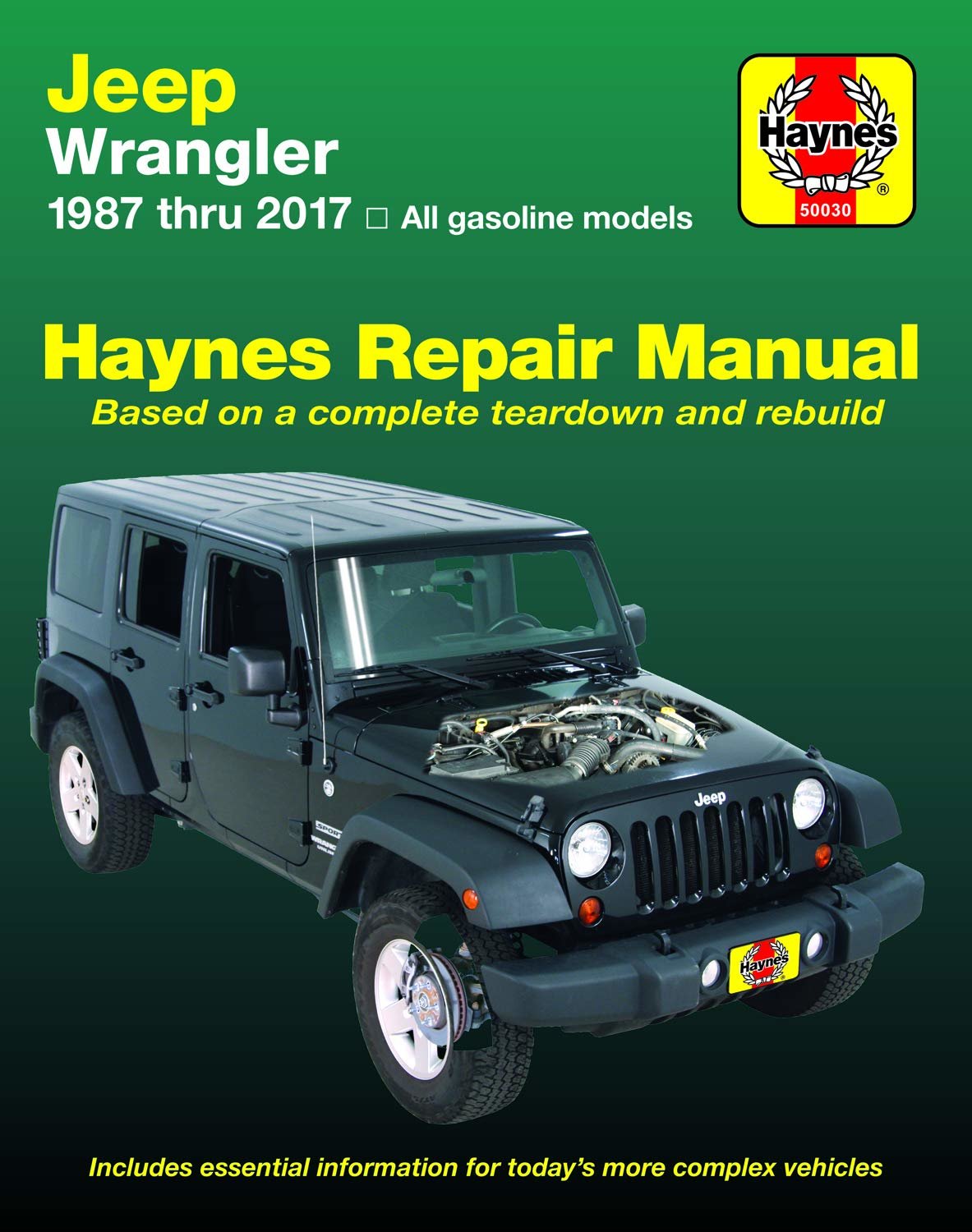 Haynes Manuals 50030 for 87-17 Jeep Wrangler YJ, TJ, JK & Unlimited |  Quadratec