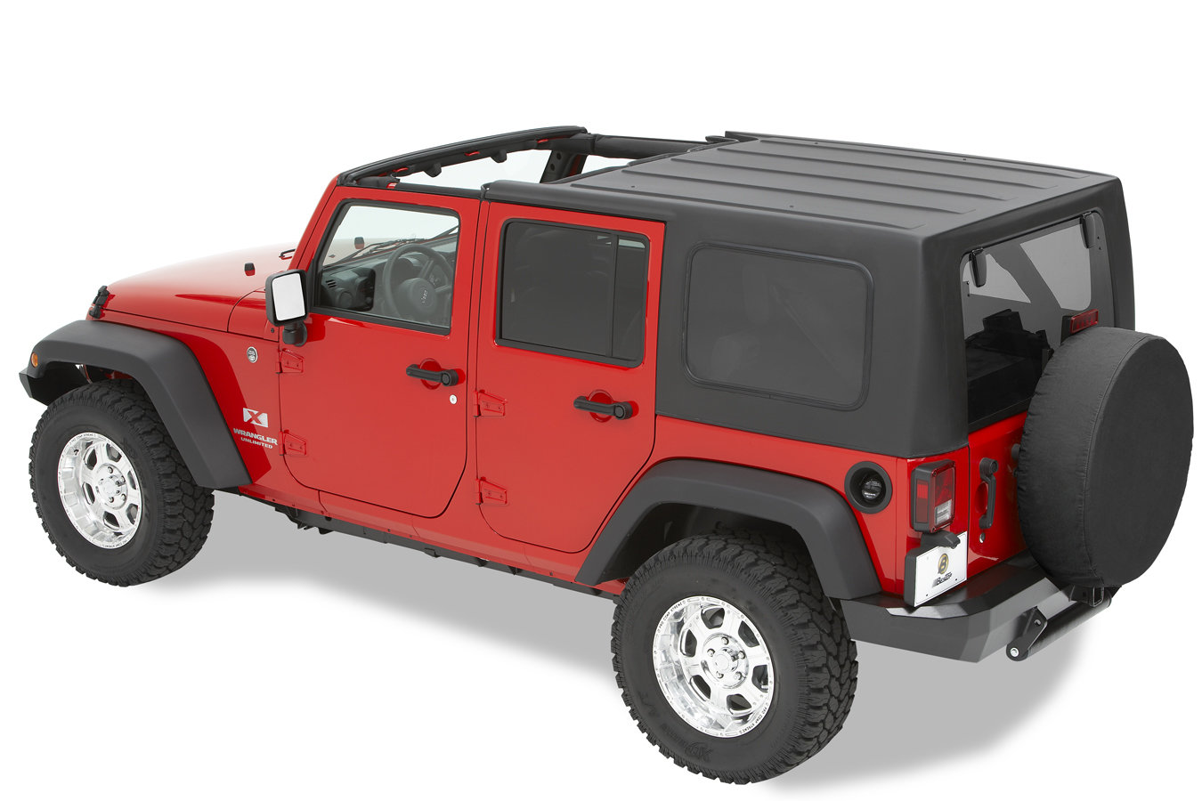 Keystone Restyling 2-Piece Hardtop in Black for 07-17 Jeep Wrangler  Unlimited JK 4 Door | Quadratec