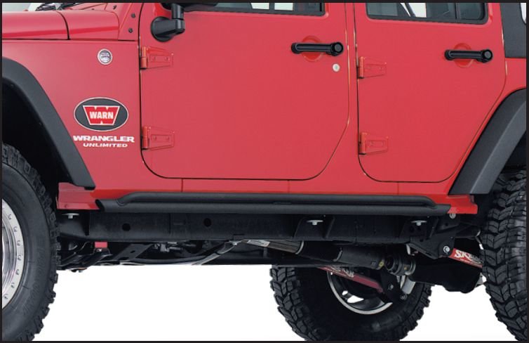 WARN 74575 Rock Sliders for 07-18 Jeep Wrangler Unlimited JK 4 Door |  Quadratec