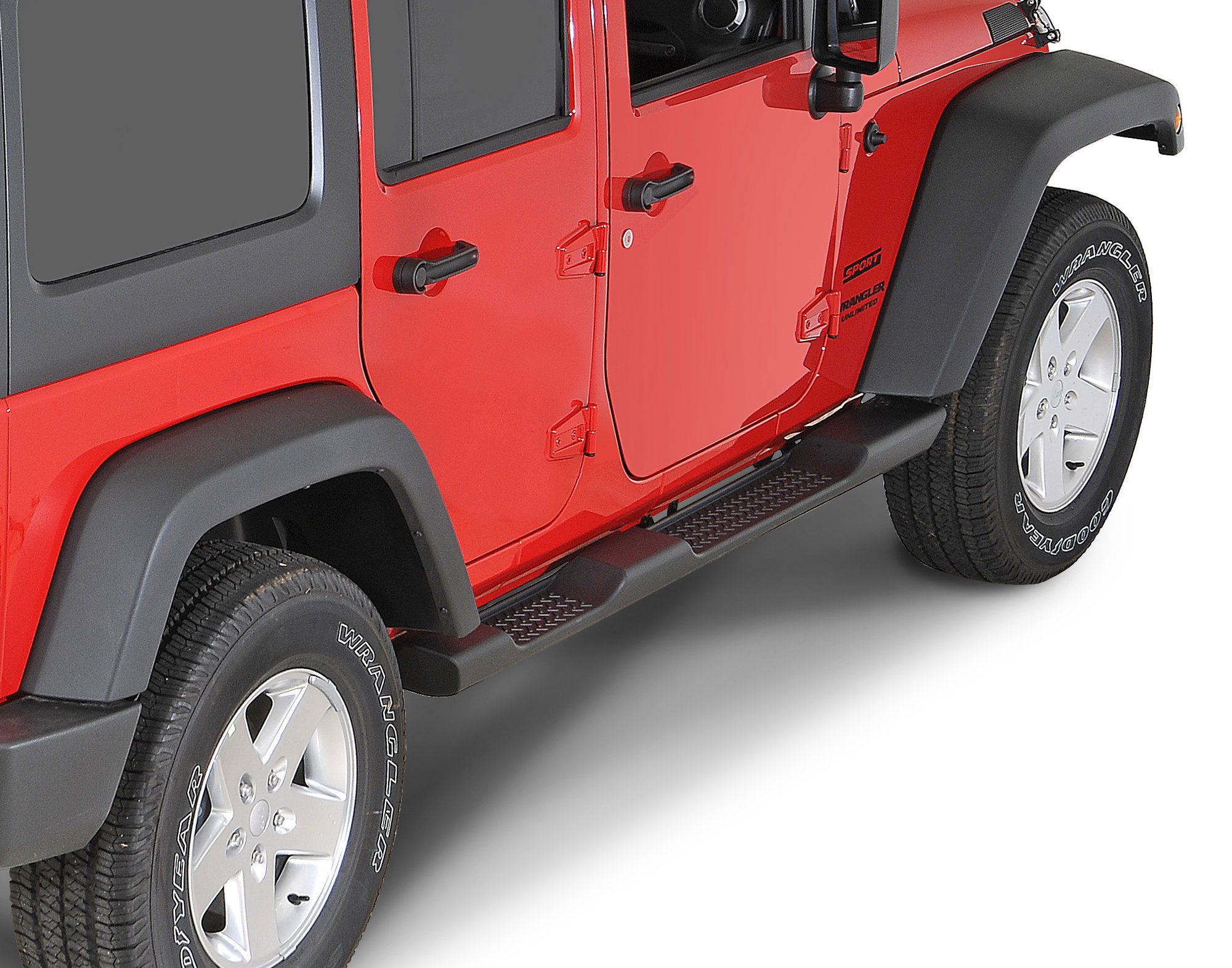 VZ4X4 Side Steps Running Board for 2 Doors Jeep Wrangler JL 2018 2019 Factory Style Texture Black